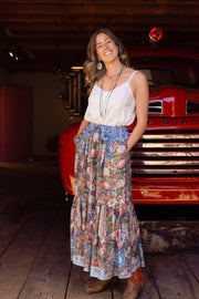 Additional view of Love Language Atelier Skirt with Floral Print from Robin Boutique.
