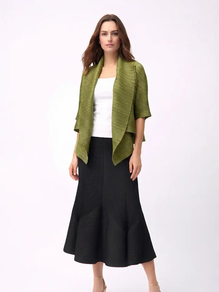 Pleated 2-Way Kimono Jacket by EllyNDale
