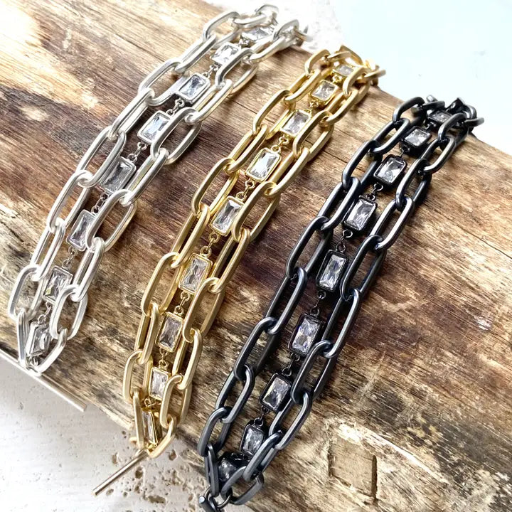 Matte Gold Layered Bracelet