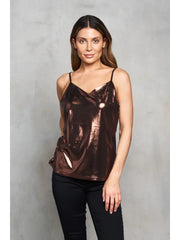Stretch Lame Satin Cami by Paparazzi
