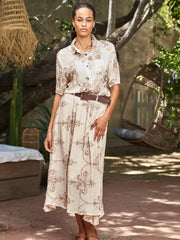 Embroidered Belted Maxi Skirt by Paparazzi