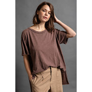 Mineral Washed Short Sleeve Tee by Rae Mode T9774 Robin Boutique