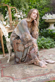 Additional view of Imaginarium Opera Duster Kimono Robe with Moon, long length from Robin Boutique.