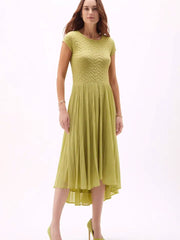 Pleated Cupsleeve Dress by EllyNDale