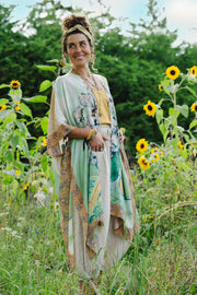 Additional view of I Paint My Dream Bohemian Van Gogh Goddess Starduster Kimono from Robin Boutique.