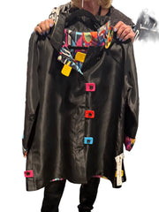 Reversible Raincoat in Vibrant Contemporary Colors Robin Boutique