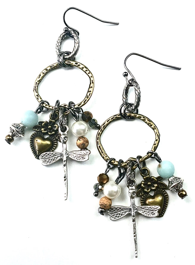 Dragonfly Charm Earrings
