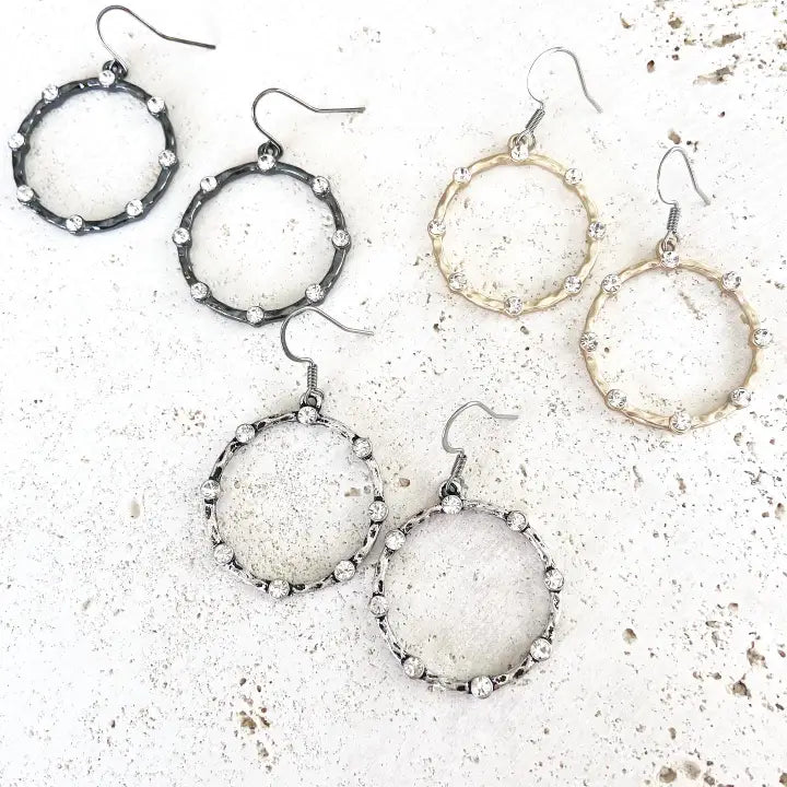 Crystal Hoop Earrings
