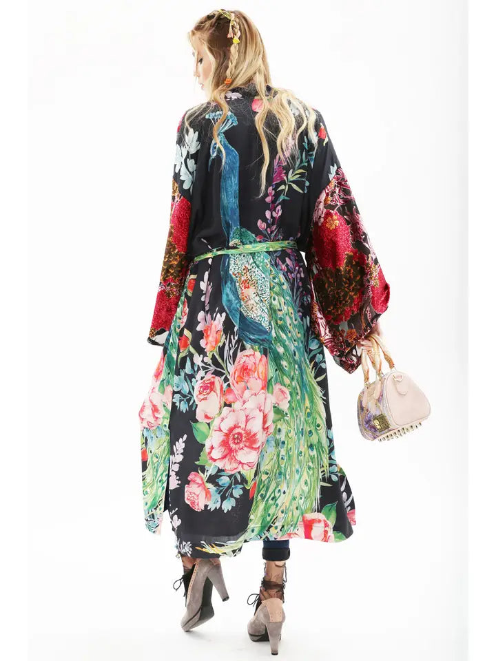 Sweet Fantasy Kimono in Night Peacock by Aratta