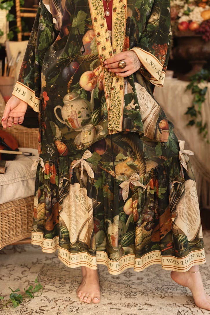 Additional view of Labour of Love Maxi Length Atelier Skirt with florals & violin from Robin Boutique.