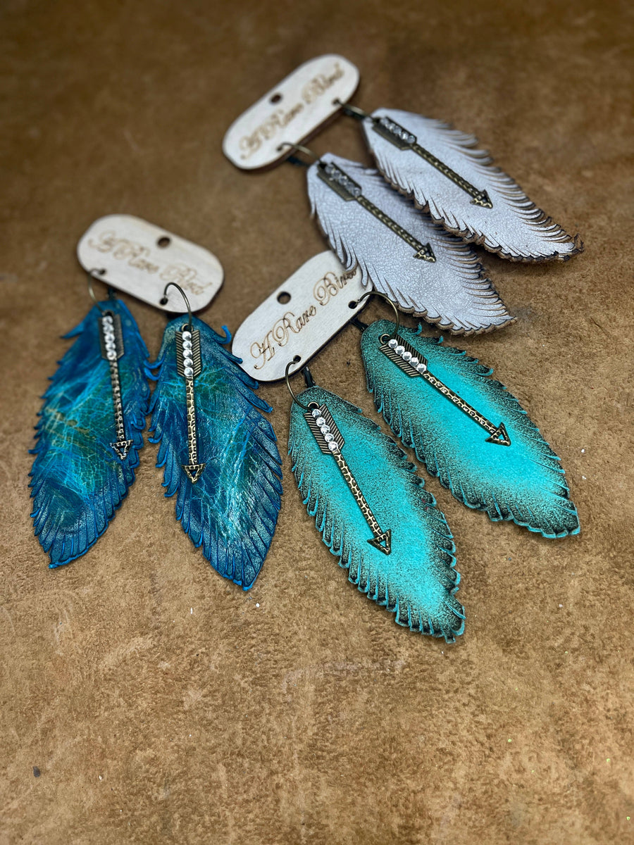 "Follow Your Arrow" Turquoise Swirl Earrings
