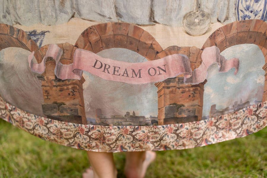Additional view of Imaginarium Bohéme Slip Dress with Moon and Dreamscape Print from Robin Boutique.