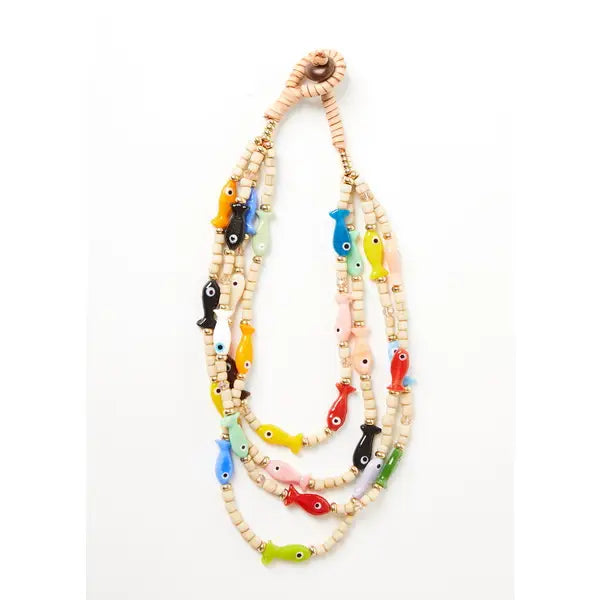 4 Fish Sardine Necklace Robin Boutique