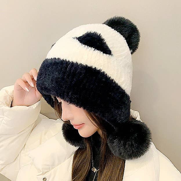 Cozy Plush Panda Earflap Hat Robin Boutique