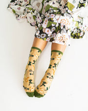 Taurus Zodiac Shimmer Sheer Crew Sock