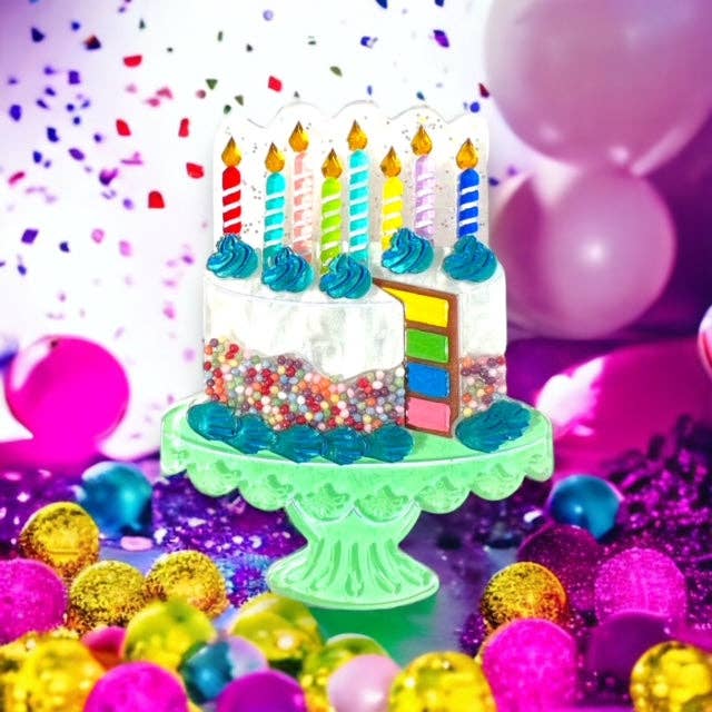 "Slice, Slice Baby" Birthday Cake Brooch Robin Boutique