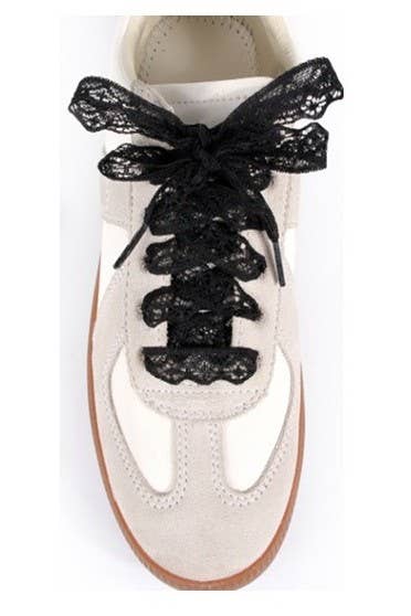 CHANTILLY LACE RIBBON BOW PAIR SHOE LACES Robin Boutique