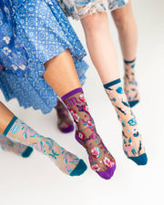 Scorpio Zodiac Black Sheer Crew Sock