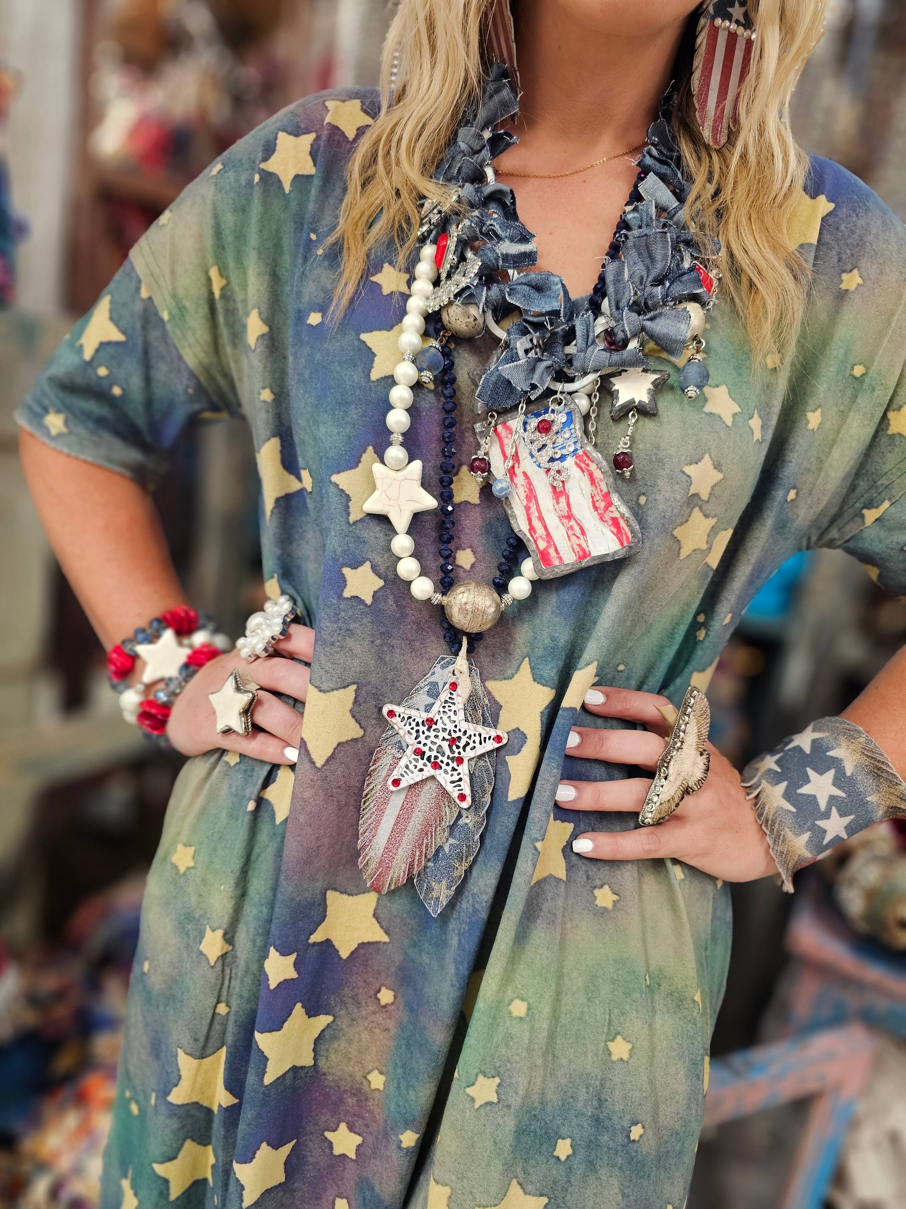 Star T-shirt Dress by A Rare Bird Robin Boutique