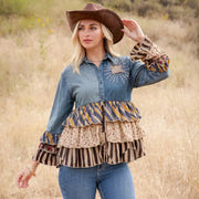 Vintage Boho Patchwork Tunic by Young Threads