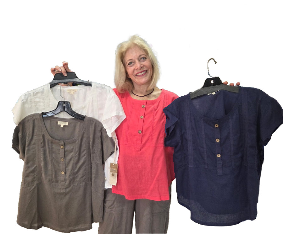 Lake Linen Island Escape Pullover by Escape by Habitat Robin Boutiuqe