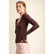 Recycled Butter Round Neck Top