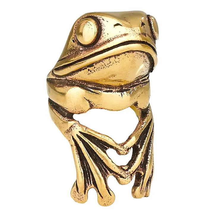 Jeremiah Frog Ring in Bronze