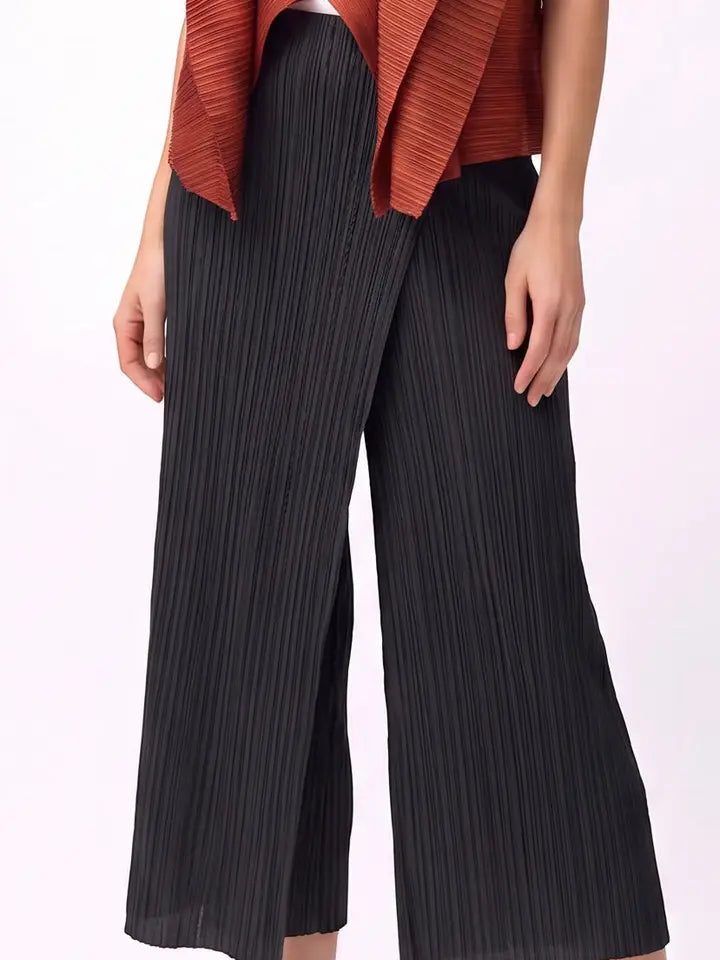 Pleated Pocket Pants with Overlay by EllyNDale