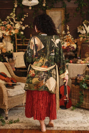 Additional view of Labour of Love Matineé (mid) Duster with florals & violin from Robin Boutique.