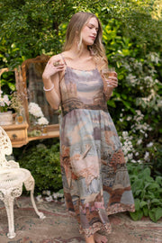 Additional view of Imaginarium Bohéme Slip Dress with Moon and Dreamscape Print from Robin Boutique.