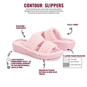 MUK LUKS Women's Ribbed Terry Slide Comfort Contour Slipper