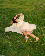 Tweety Floral Sheer Crew Sock