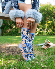 Casper and Trees Sheer Crew Sock