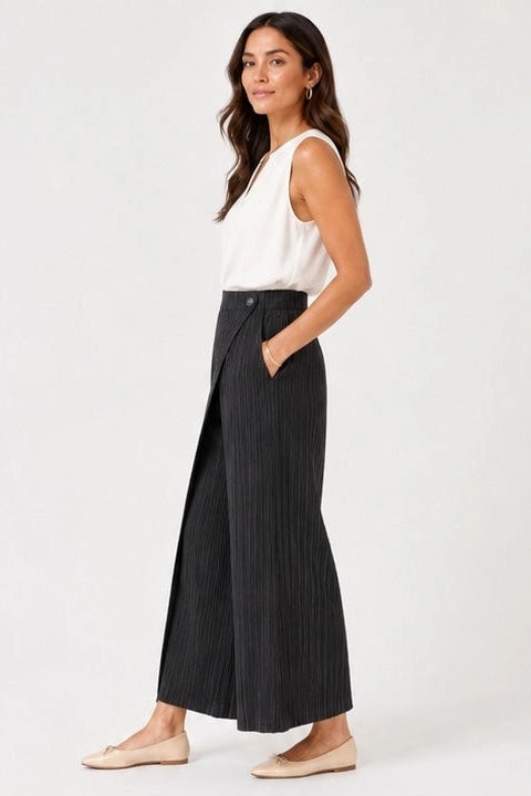 Pleated Pocket Pants with Overlay by EllyNDale