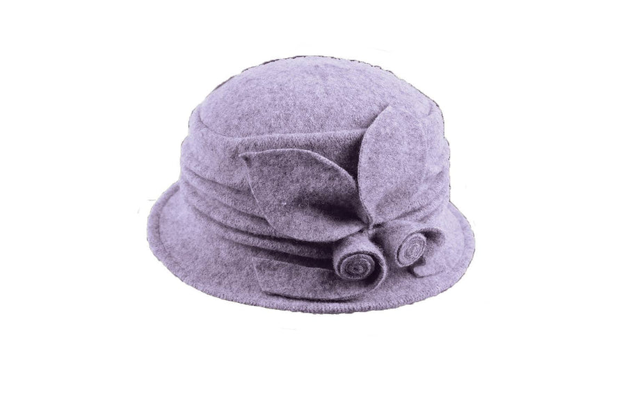 Boiled Wool Ribbed Cloche Hat