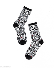 Felix the Cat Faces Shimmer Sheer Crew Sock