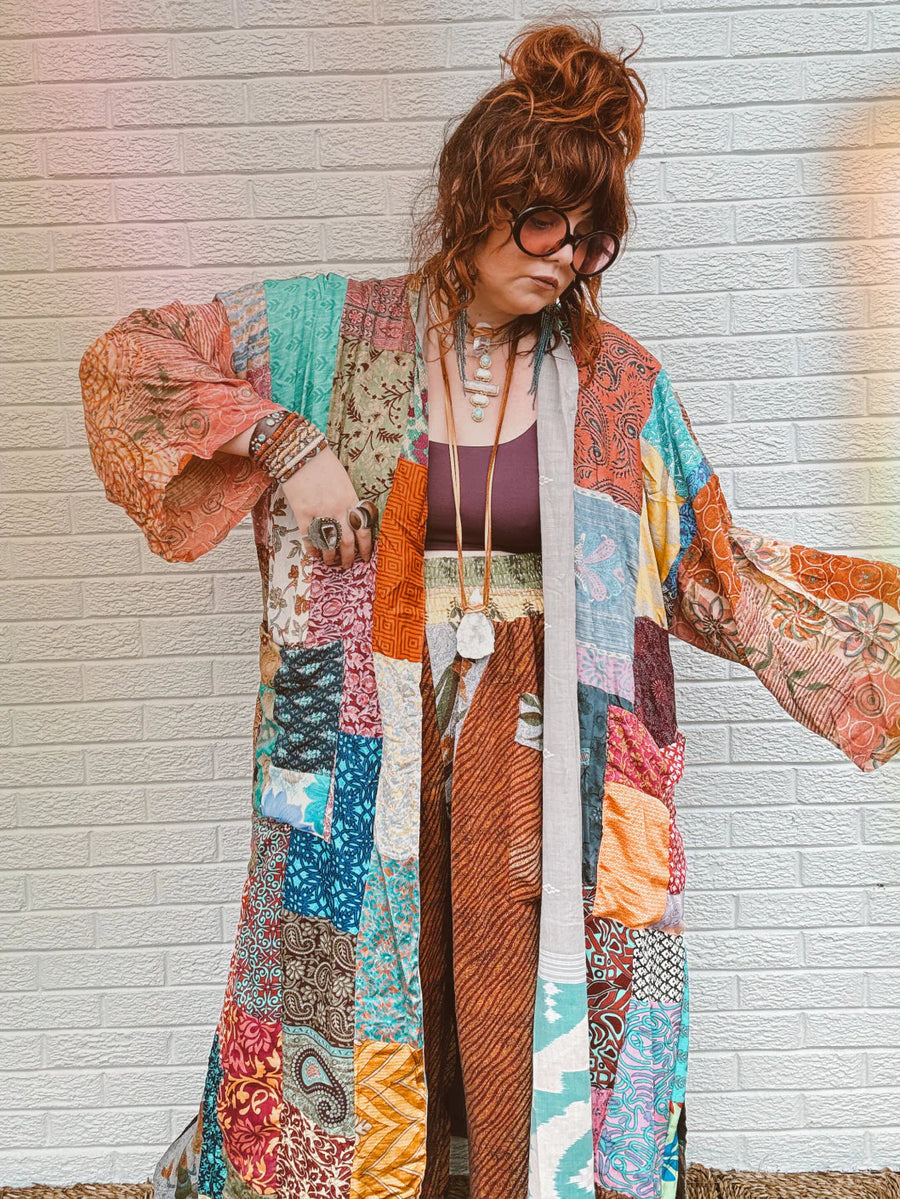 Additional view of Majestic Goddess Kimono #271 by Kantha Bae from Robin Boutique.