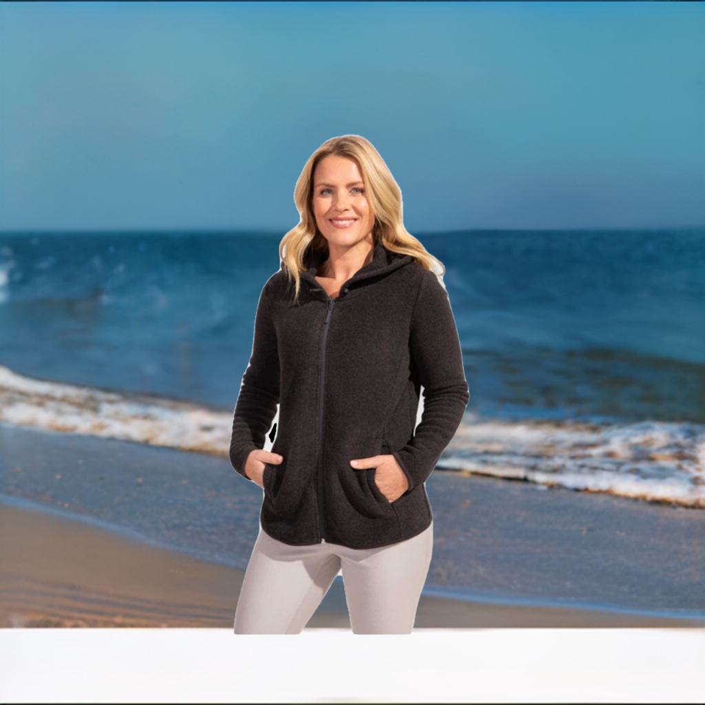 Frosted Fleece Zip Hoodie