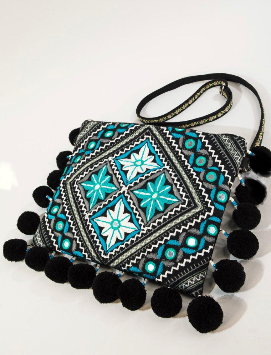 Moroccan Flower Embroidery Bag - Robin Boutique-Boutique 