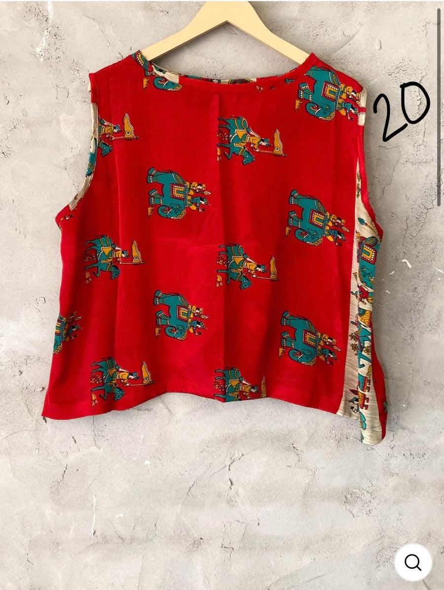 Silk In Bloom Crop Tank by Kantha Bae - Robin Boutique-Boutique 