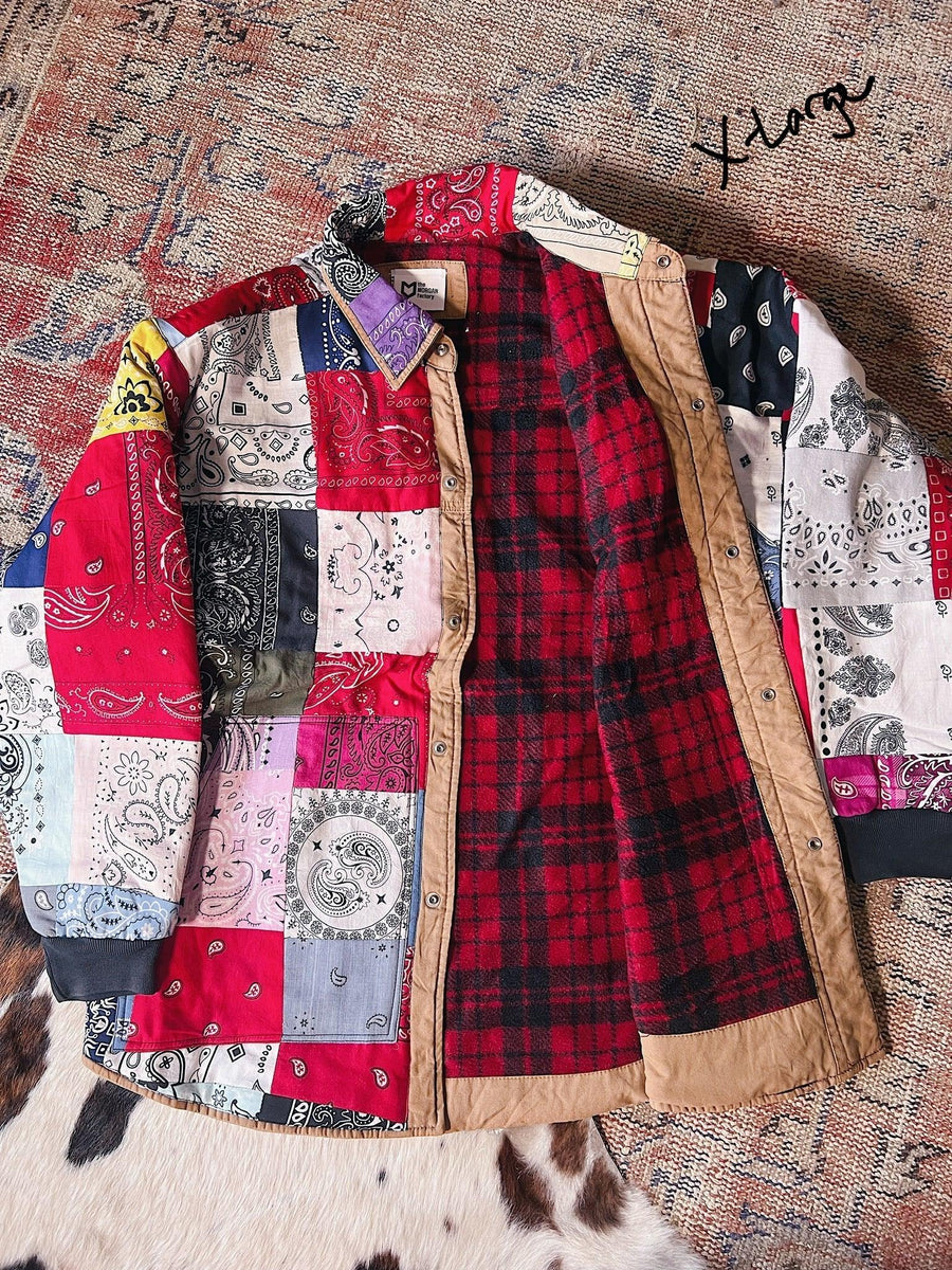 Bandana Patchwork Jacket by the Morgan Factory - Robin Boutique-Boutique 