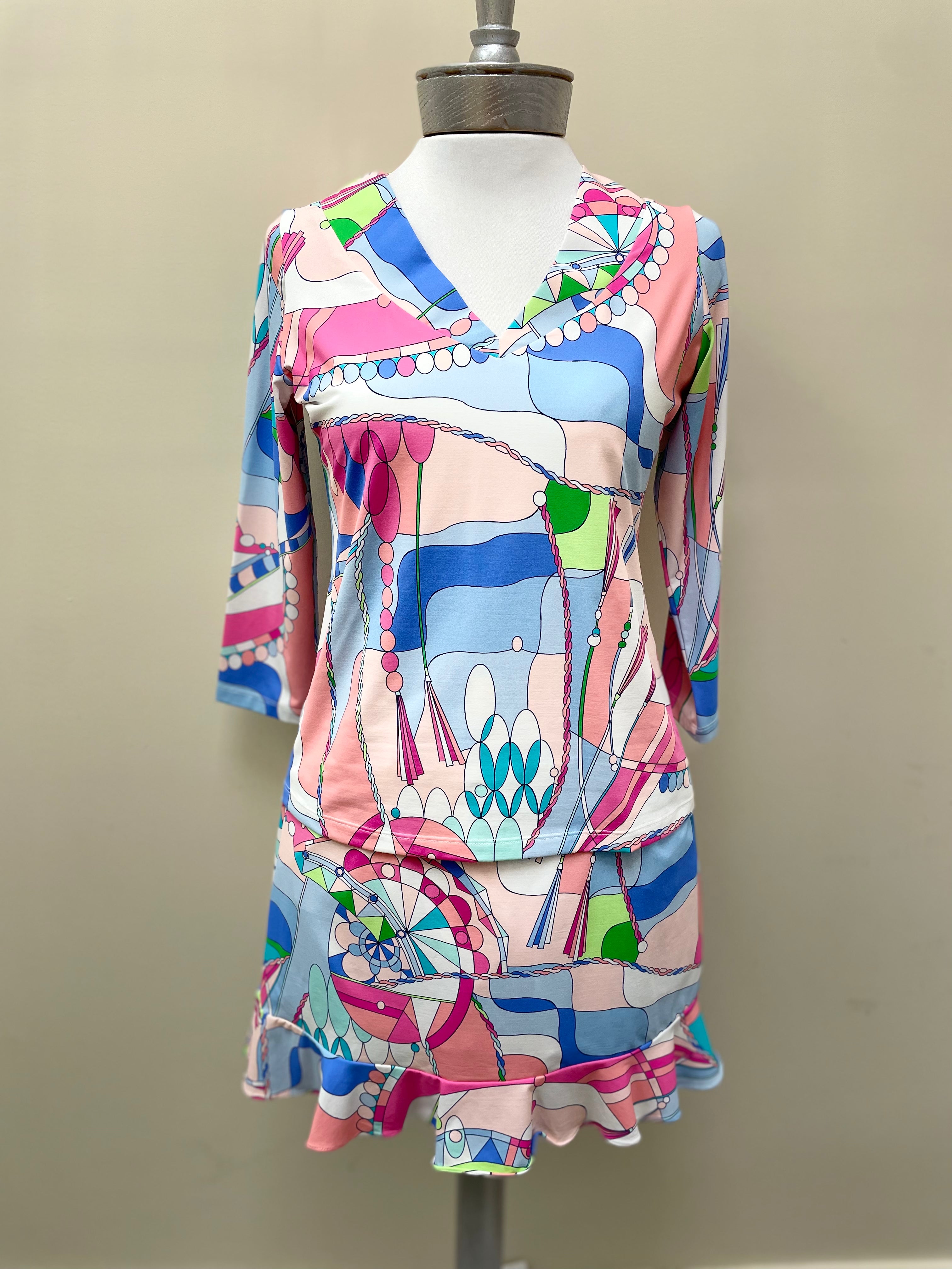 Kenny Dana 3/4 V-Neck Top 67101 - Robin Boutique-Boutique 