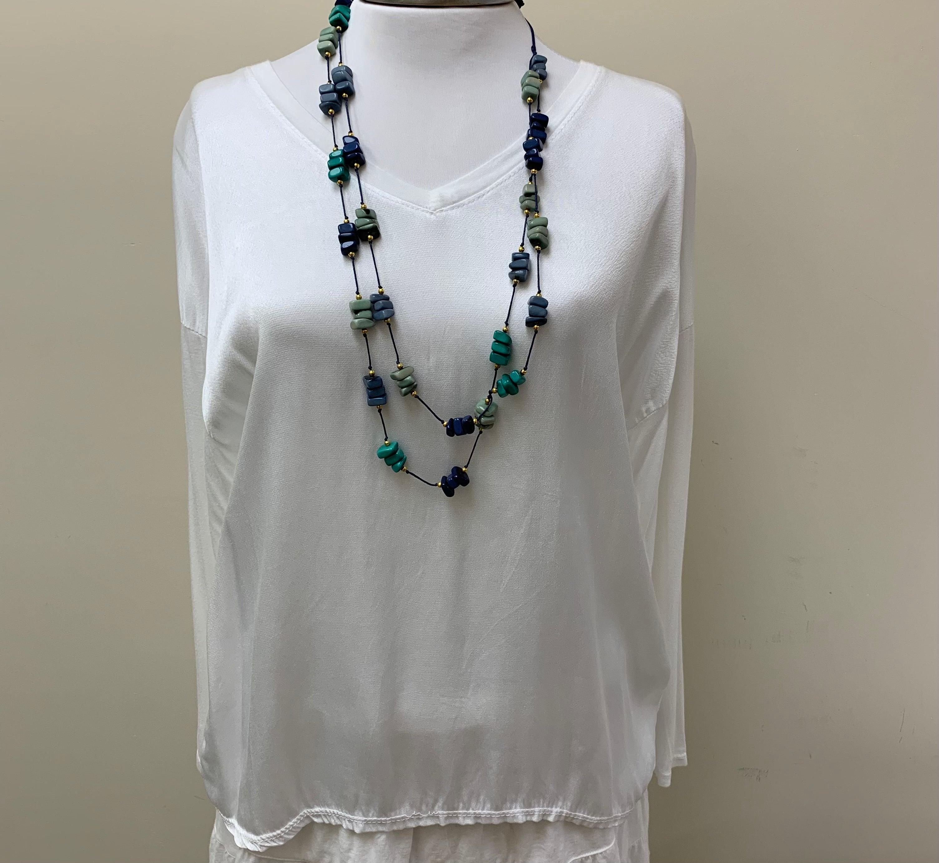 Italian made Dropped Shoulder V Neck Silky Top by Venti6 69270-S22 - Robin Boutique-Boutique 