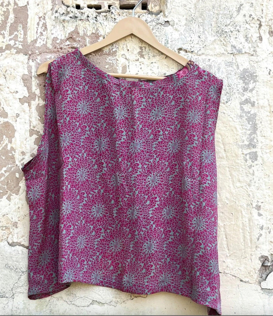 Silk In Bloom Crop Tank by Kantha Bae - Robin Boutique-Boutique 