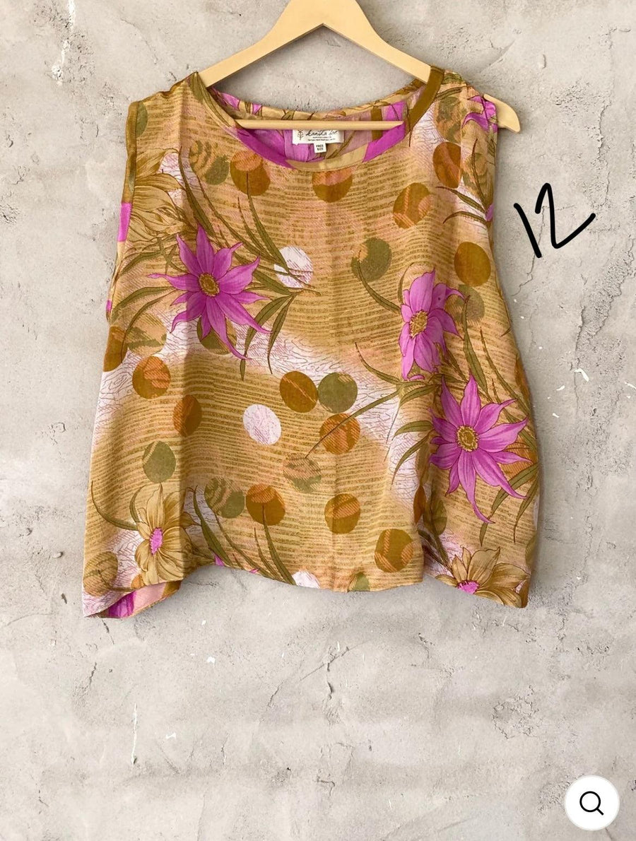Silk In Bloom Crop Tank by Kantha Bae - Robin Boutique-Boutique 