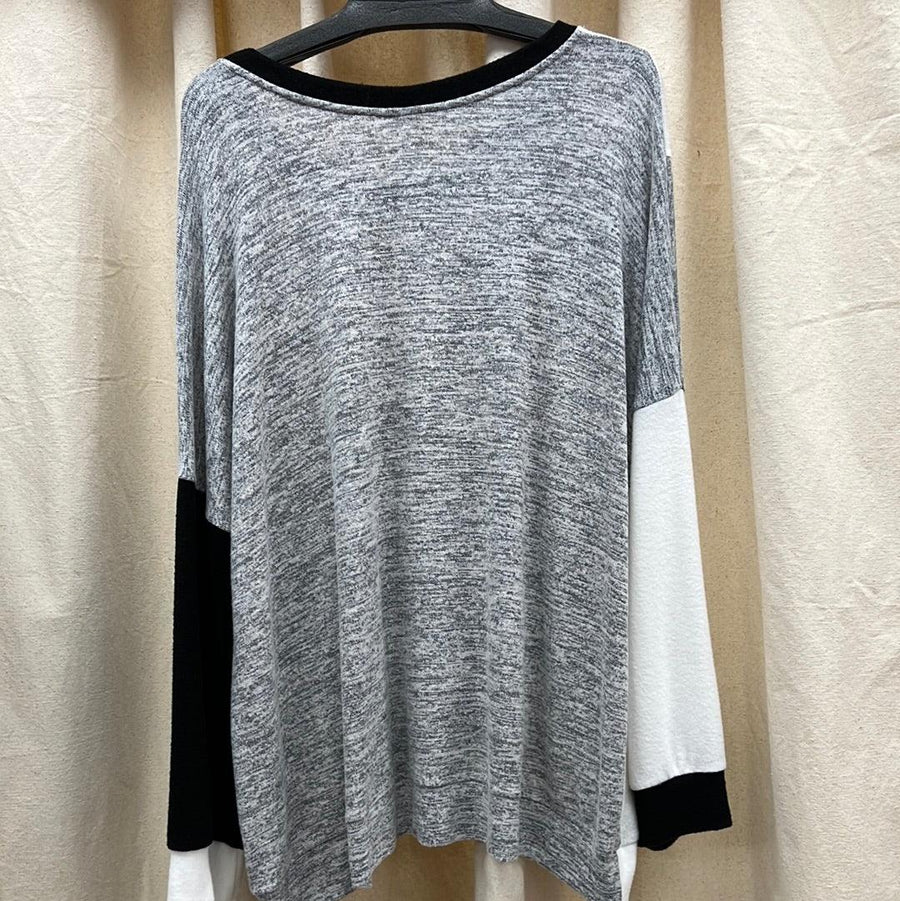 Cubism color block top 397-13777 - Robin Boutique-Boutique 