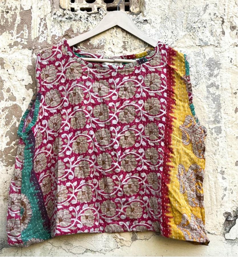 Kantha In Bloom Crop Tank by Kantha Bae - Robin Boutique-Boutique 