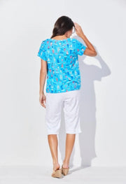 Escape Short Sleeve V-Neck Cotton Tee 10000 - Robin Boutique-Boutique 