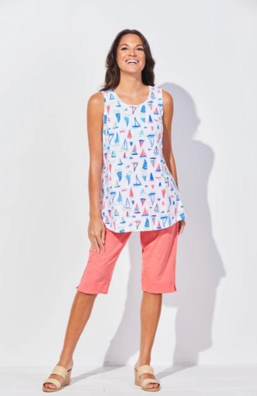 Escape by Habitat Sleeveless Keyhole Back Tank Top 10002 - Robin Boutique-Boutique 