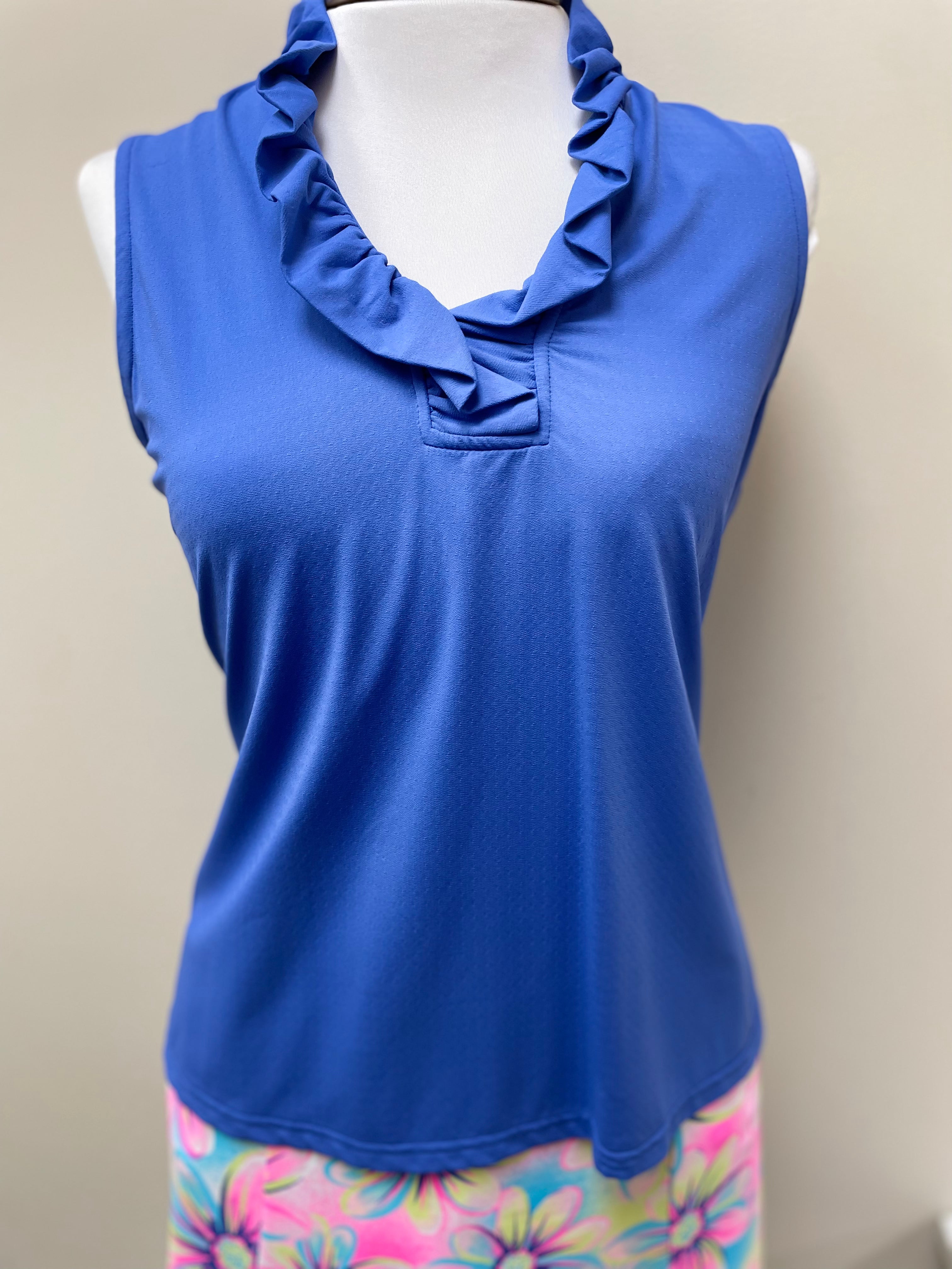 Beachtime Ruffle V-Neck Tank SPF0753S - Robin Boutique-Boutique 